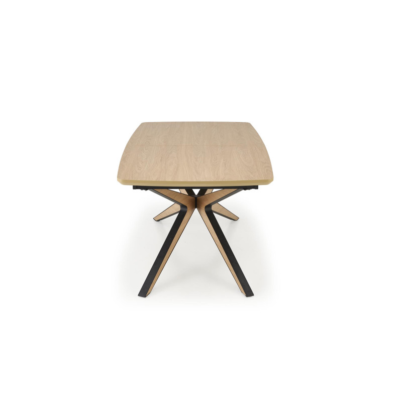 JAMES stół rozkładany, naturalny / czarny (2p1szt)