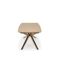 JAMES stół rozkładany, naturalny / czarny (2p1szt)