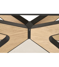 JAMES stół rozkładany, naturalny / czarny (2p1szt)