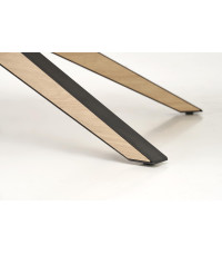 JAMES stół rozkładany, naturalny / czarny (2p1szt)