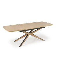 JAMES stół rozkładany, naturalny / czarny (2p1szt)