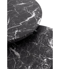 JAVA zestaw 2 ław, czarny marmur / czarny (1p1szt)