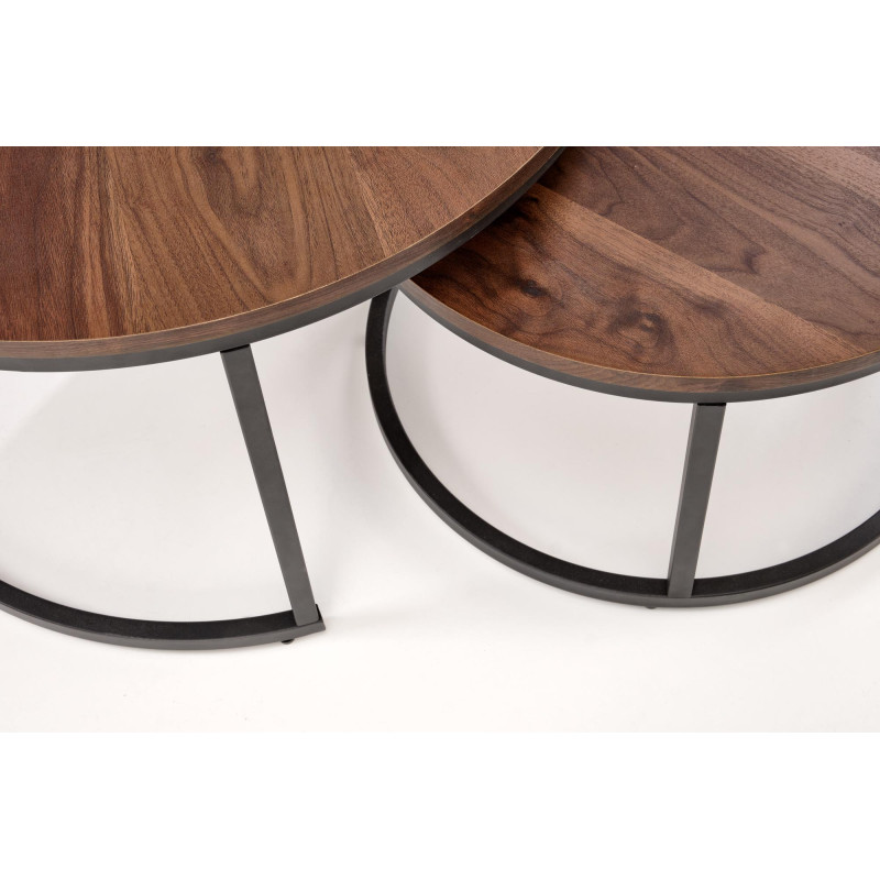 JAVA zestaw 2 ław, orzechowy / czarny (1p1szt)