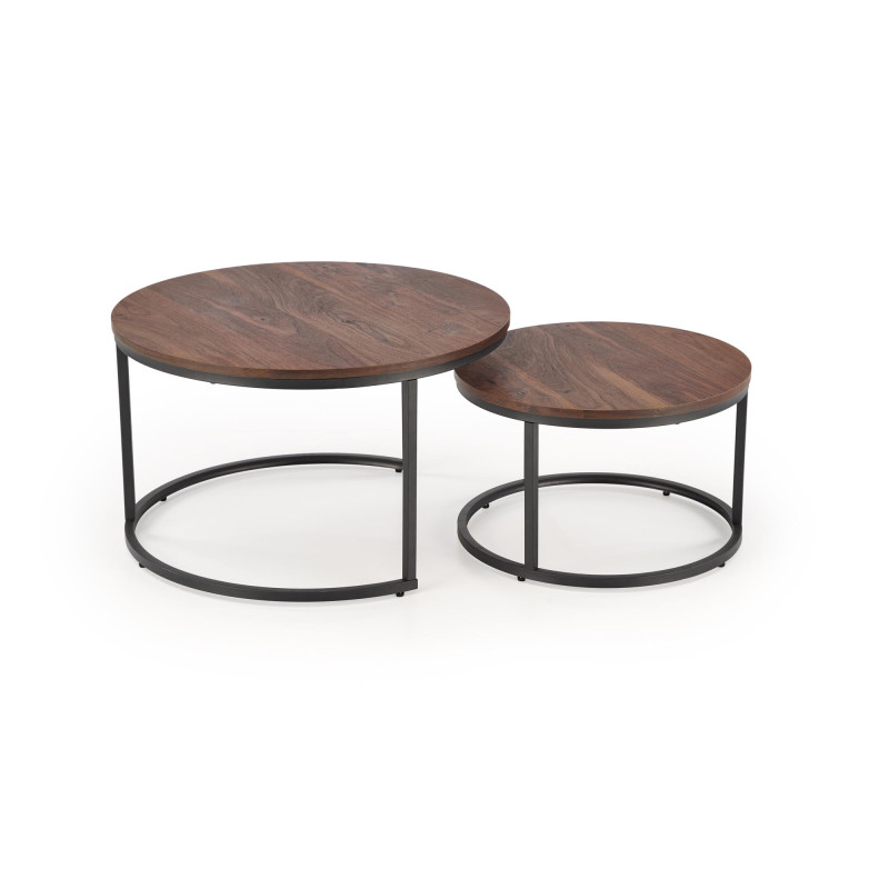 JAVA zestaw 2 ław, orzechowy / czarny (1p1szt)