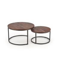 JAVA zestaw 2 ław, orzechowy / czarny (1p1szt)