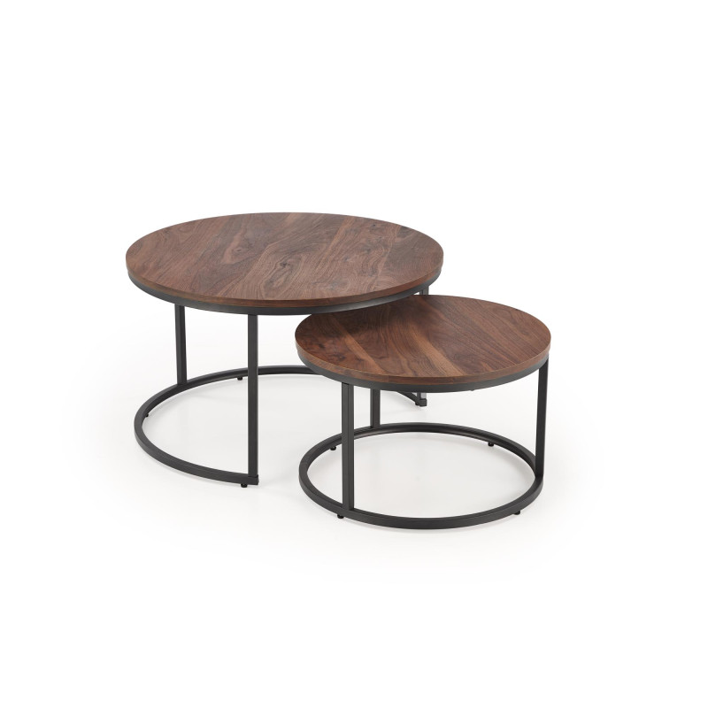 JAVA zestaw 2 ław, orzechowy / czarny (1p1szt)