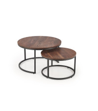 JAVA zestaw 2 ław, orzechowy / czarny (1p1szt)