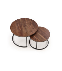 JAVA zestaw 2 ław, orzechowy / czarny (1p1szt)