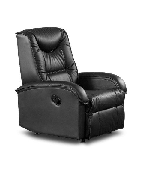 JEFF fotel czarny ekoskóra