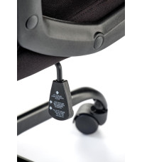 JENSEN fotel gabinetowy, czarny - popielaty - czerwony