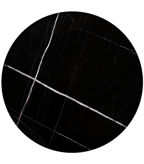 JULIETA zestaw 2 ław, czarny marmur / czarny (1p1szt)