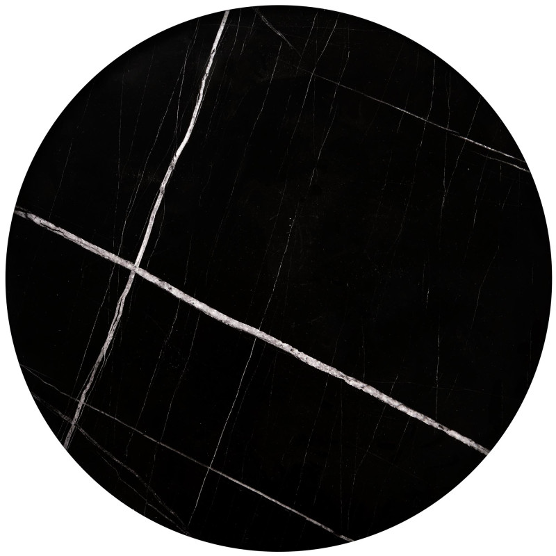 JULIETA zestaw 2 ław, czarny marmur / czarny (1p1szt)