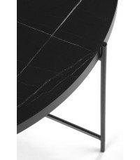 JULIETA zestaw 2 ław, czarny marmur / czarny (1p1szt)