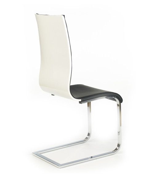 K104 krzesło czarny/biały ekoskóra (2p4szt)