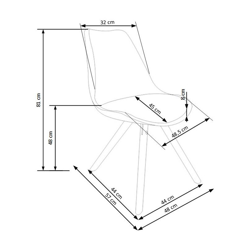 K201 krzesło czarne (1p4szt)