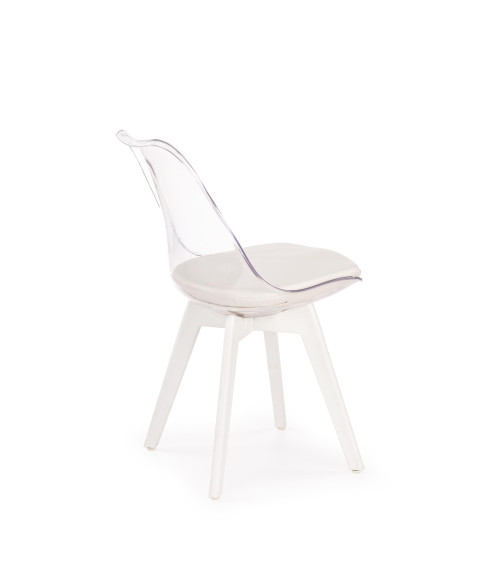 K245 krzesło bezbarwny / biały (1p2szt)
