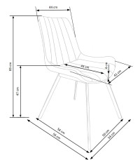 K279 krzesło popielaty / czarny (2p4szt)