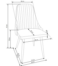 K285 krzesło jasny popiel (1p4szt)