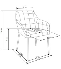 K305 krzesło czarny / ciemny zielony (1p2szt)