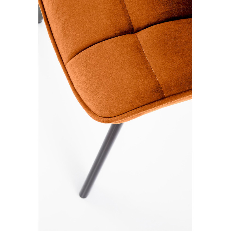 K332 krzesło nogi - czarne, siedzisko - cynamonowy (1p2szt)