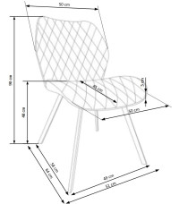 K360 krzesło musztardowy (1p4szt)