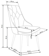 K365 krzesło ciemny zielony (1p2szt)