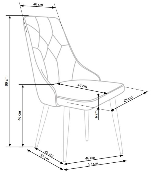 K365 krzesło popiel (1p2szt)