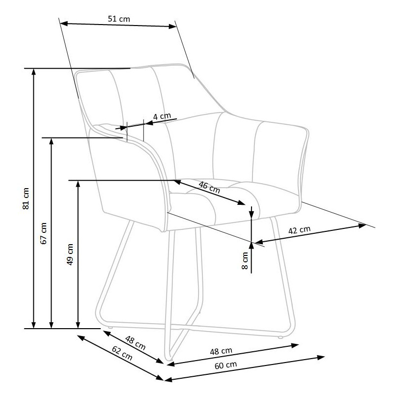 K377 krzesło popiel (1p2szt)