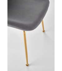 K381 krzesło popielaty / złoty (1p4szt)