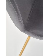 K381 krzesło popielaty / złoty (1p4szt)