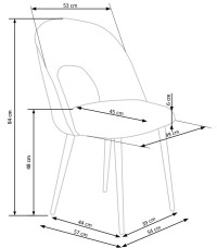 K384 krzesło ciemny zielony / czarny (1p4szt)