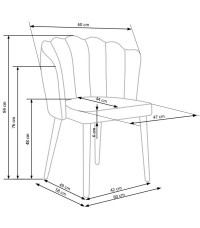 K386 krzesło ciemny zielony (1p2szt)