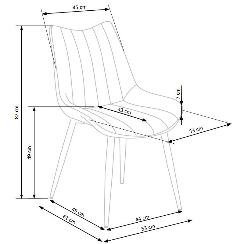 K388 krzesło ciemny zielony (1p4szt)