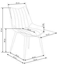 K388 krzesło ciemny zielony (1p4szt)