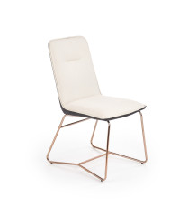 K390 krzesło kremowy / ciemny popiel / złoty (2p4szt)