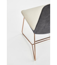 K390 krzesło kremowy / ciemny popiel / złoty (2p4szt)