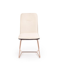 K390 krzesło kremowy / ciemny popiel / złoty (2p4szt)