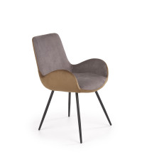 K392 krzesło popielaty / brązowy (2p4szt)