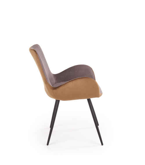 K392 krzesło popielaty / brązowy (2p4szt)