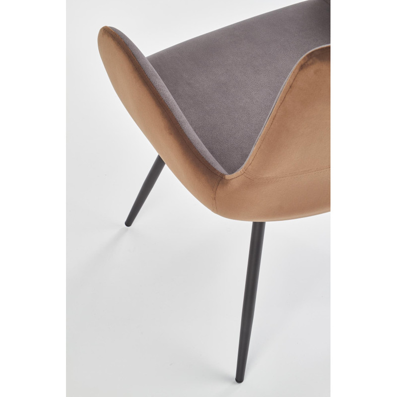 K392 krzesło popielaty / brązowy (2p4szt)