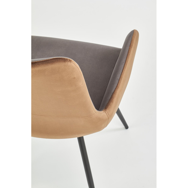 K392 krzesło popielaty / brązowy (2p4szt)