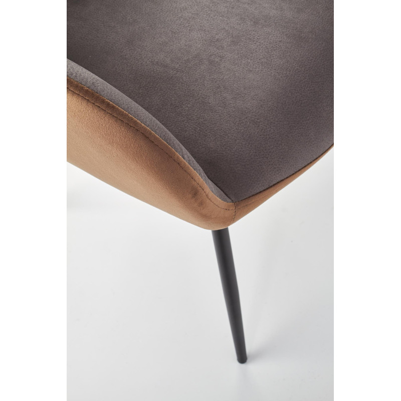 K392 krzesło popielaty / brązowy (2p4szt)