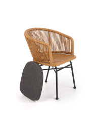 K400 krzesło czarny / naturalny / popielaty (1p2szt)