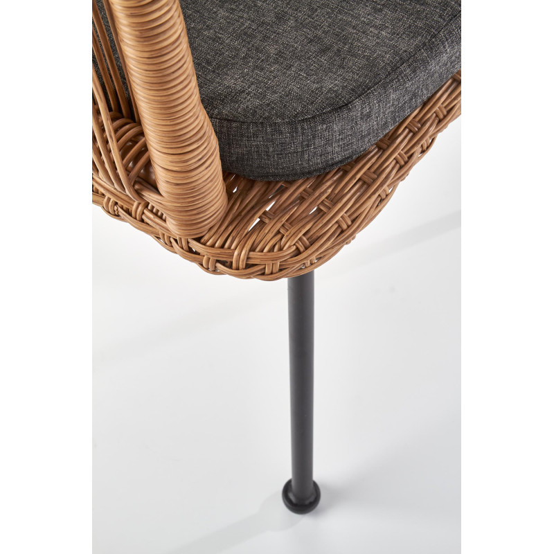 K400 krzesło czarny / naturalny / popielaty (1p2szt)