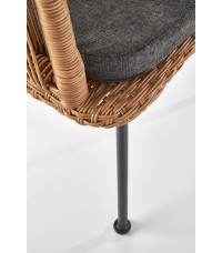 K400 krzesło czarny / naturalny / popielaty (1p2szt)