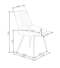 K404 krzesło popielaty (1p2szt)