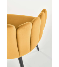K410 krzesło musztardowy velvet (1p1szt)