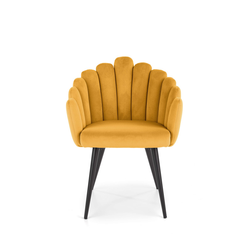 K410 krzesło musztardowy velvet (1p1szt)