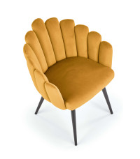 K410 krzesło musztardowy velvet (1p1szt)