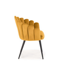 K410 krzesło musztardowy velvet (1p1szt)